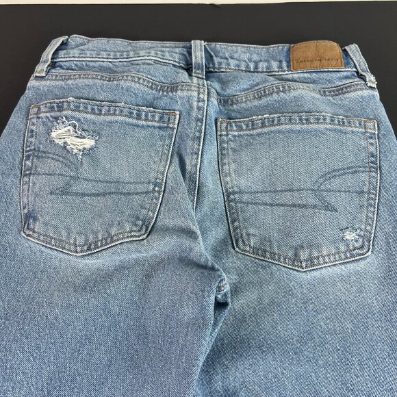 American Eagle Jean Women 27x30* 90s Low Rise Skinny Kick Boot Blue Denim Tag 0R - Picture 9 of 16